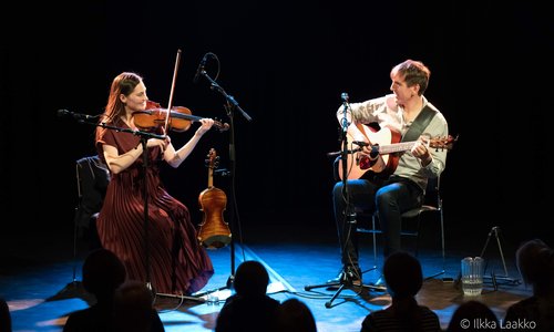 Zoe Conway and John McIntyre at the 2019 Irish Festival of Oulu, Finland.
