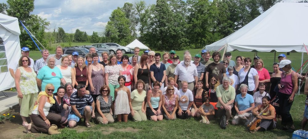 A group photo at an Irish language immersion weekend.