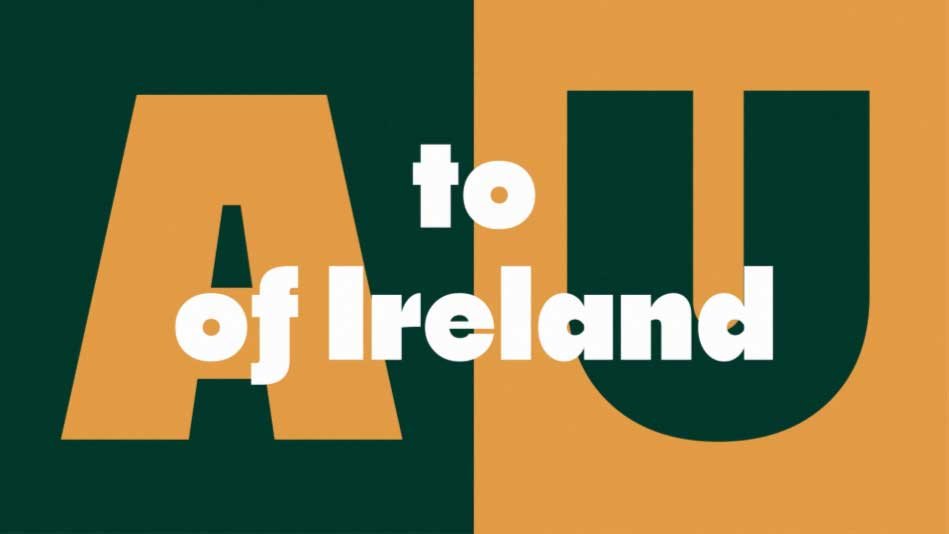 Graphic reading A-U of Ireland