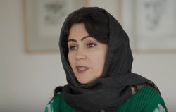 woman speaking to camera