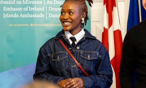 Amanda Ade smiling on stage