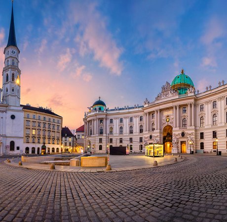 View of Vienna at sunrise.