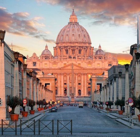 The Vatican at sunset.