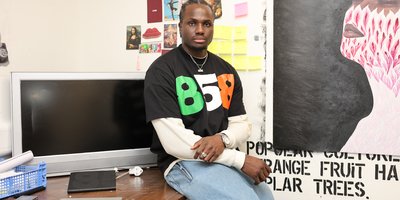 Farouk 858 sitting on his desk