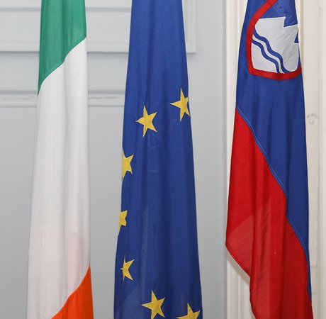 Irish and Slovenia national flags