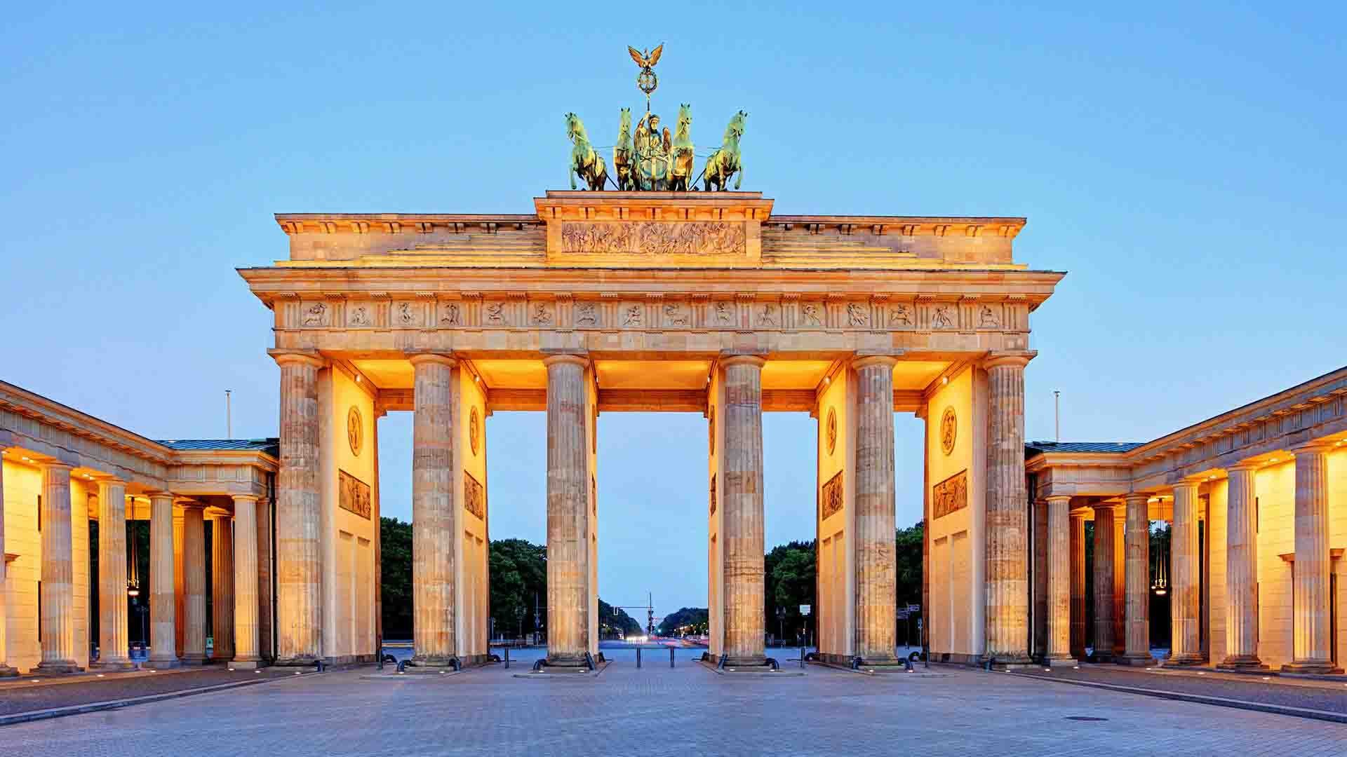 View of the Brandenburg Gate in Berlin