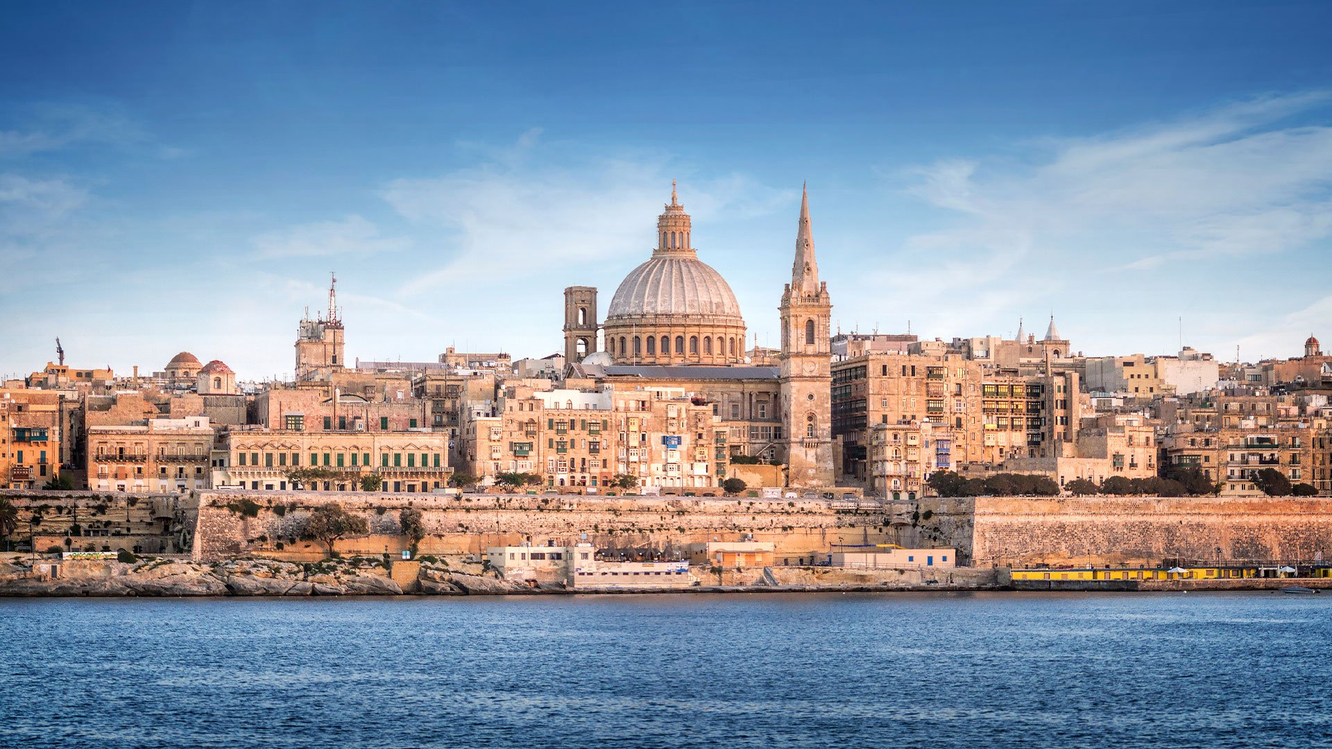 View of Valetta from the water.