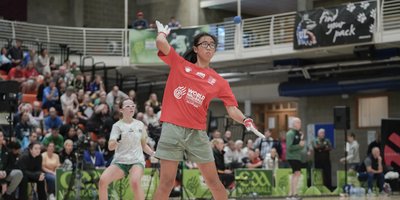 Action shot of Tiffany Lau Wu during the World Chanmpionships in 2024