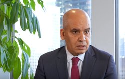 Image still from video of man talking about the killing of a journalist