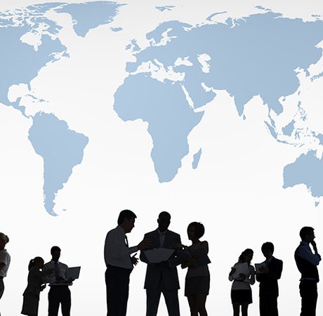 Flags flying outside the Palais d'Europe