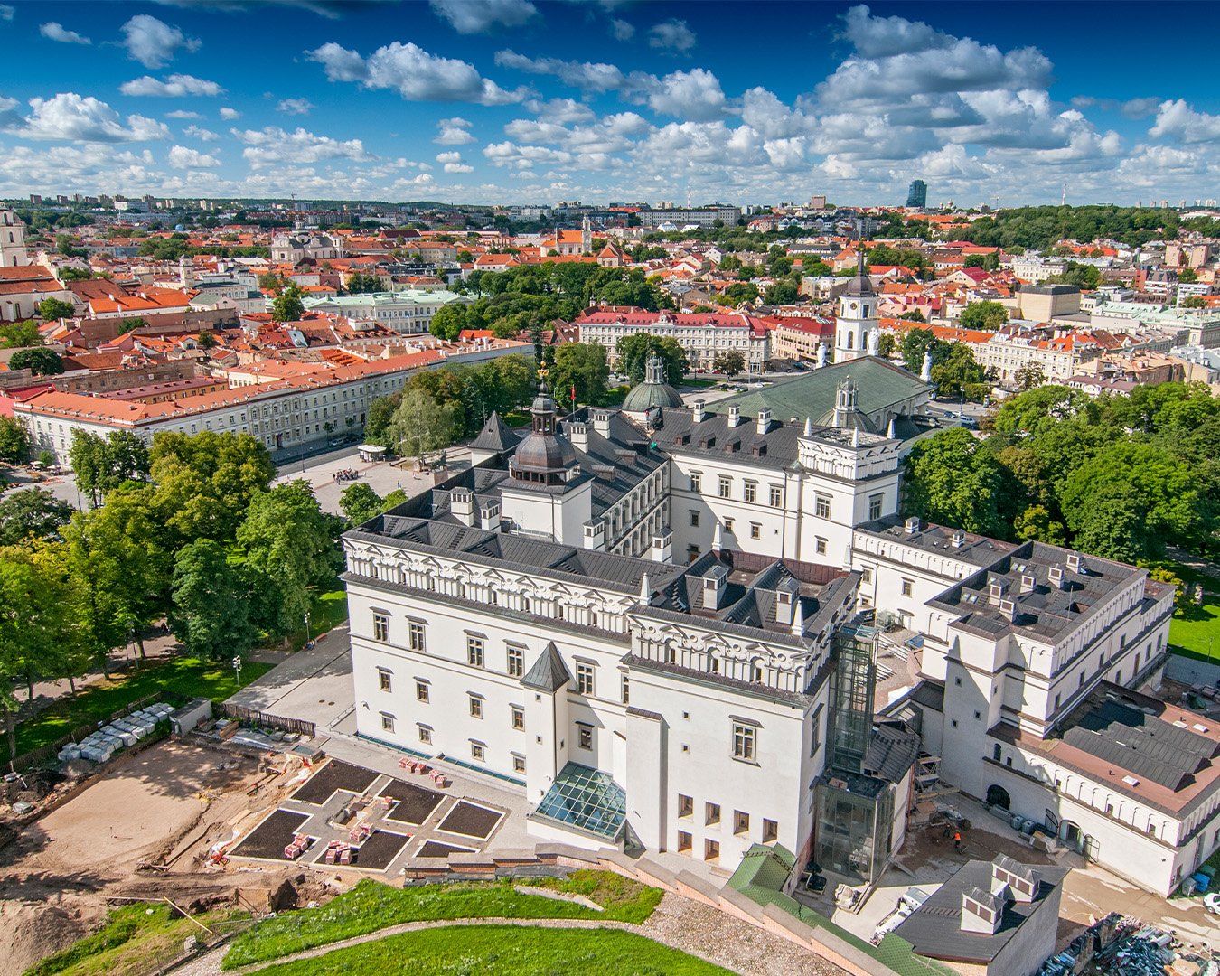 View of Vilnius skyline on a sunny day.