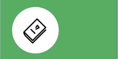 Green background with white circle containing passport symbol.