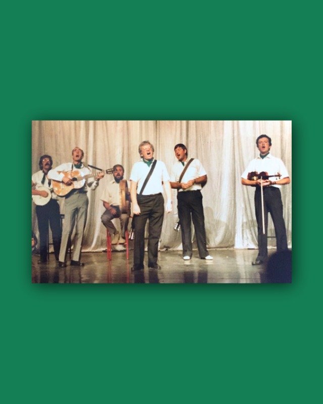 The band mid-performance