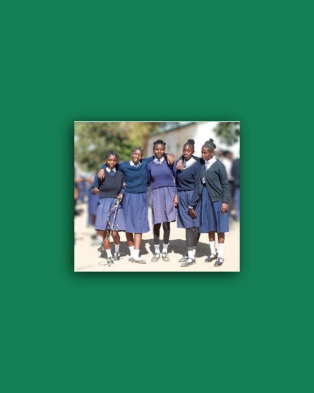 5 teenage girls in school uniform