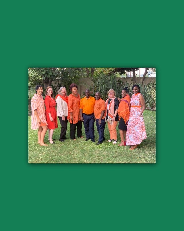 Irish Embassy staff wearing orange for '16 Days of Activism against Gender Based Violence', Lusaka 2022