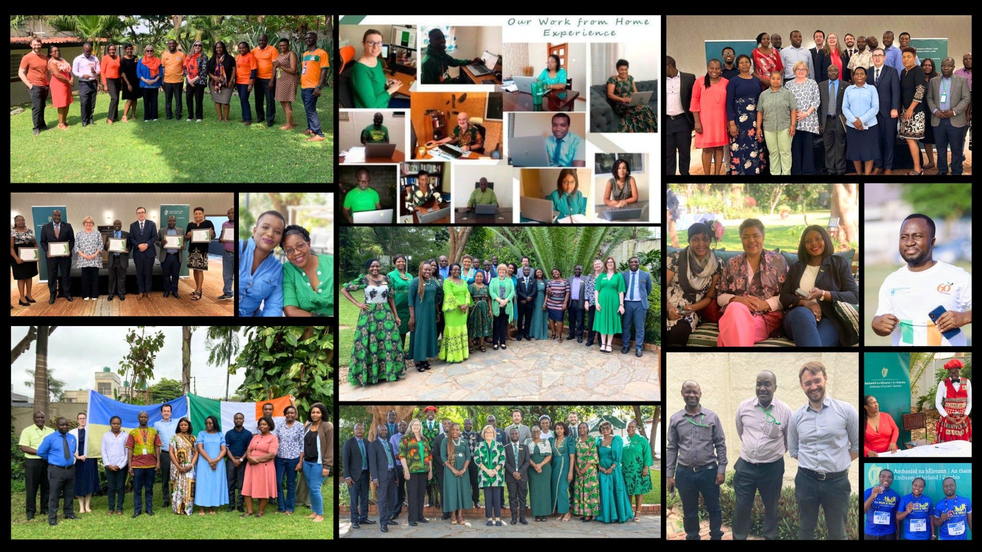 collage of embassy staff in Zambia