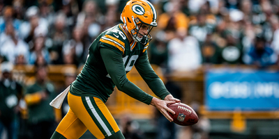 Daniel Whelan holding an american football about to perform a kick
