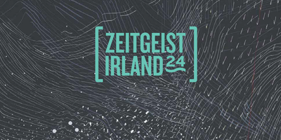 dark grey book cover with faint lines and title Zeitgeist Irland 24