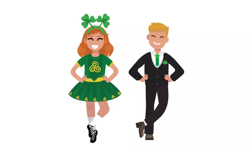 illustration of irish dancers