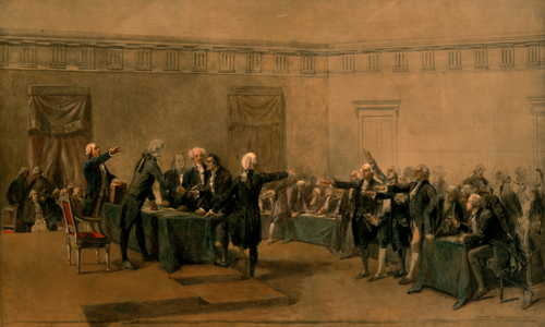 Painting of the signing of Declaration of Independence